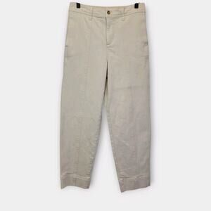 J. Crew Jeans Womens Size 26 Ecru Beige Tapered‎ Cropped High Rise